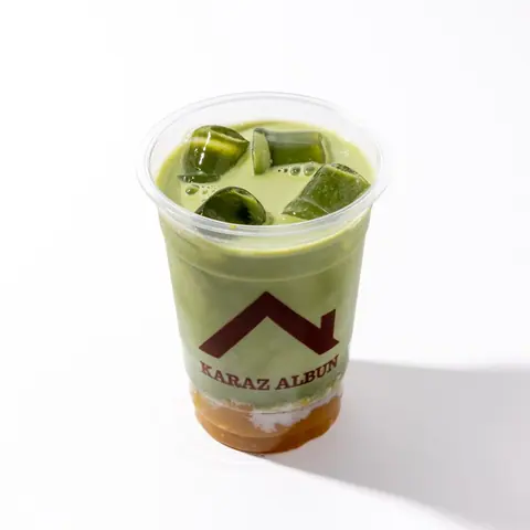 Ice mango matcha from the Karaz Albun menu